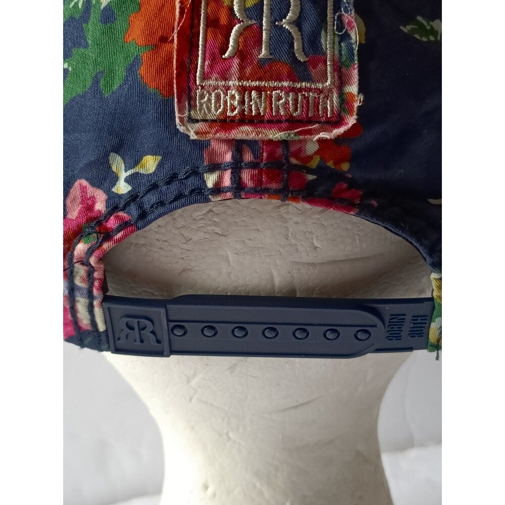 Robin Ruth Chicago Quilted Baseball Cap Floral Print Embroidered Snapback Hat - Picture 6 of 9